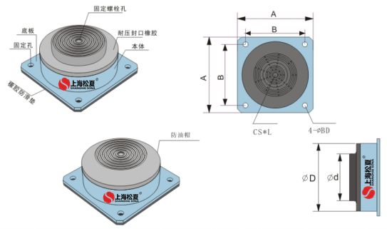 JBQ-900-A冷水机组气垫减震器